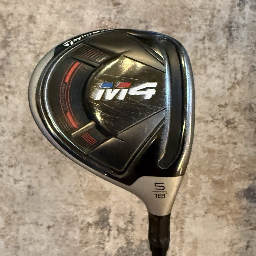 TaylorMade M4 Fairway 5 Wood 18* Graphite Atmos Red 5R Shaft Regular Flex RH